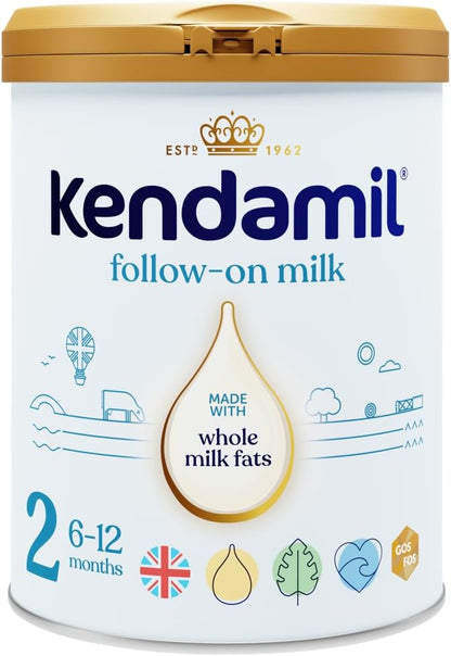 Kendamil Classic Follow-On Milk Powder for 6-12 Months Infant | Stage 2 (800g) | British Made Whole Milk Formula Baby Powder