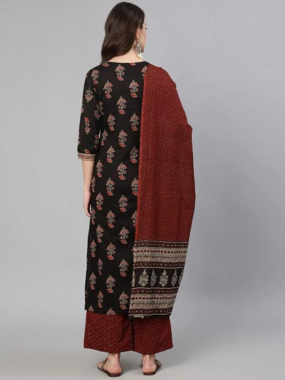 Women Kurti and Palazzo Set with Dupatta | Ladies Kurta Pants Salwar Suit Ready to Wear
