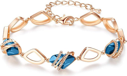 LEAFAEL Wish Stone Bracelets for Women, Crystal Collection