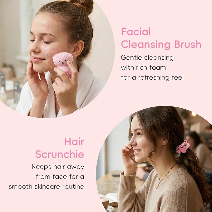 Sakura Skincare Set for Girls, 18pcs Travel-Friendly Facial Care Routine