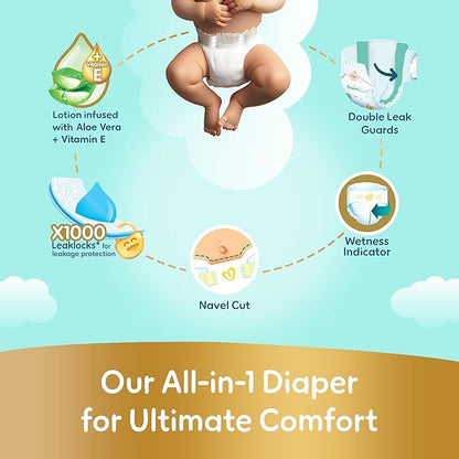 Pampers Ultimate Comfort Premium Taped Diapers 2-5kg Size 1 Mega 86 Count
