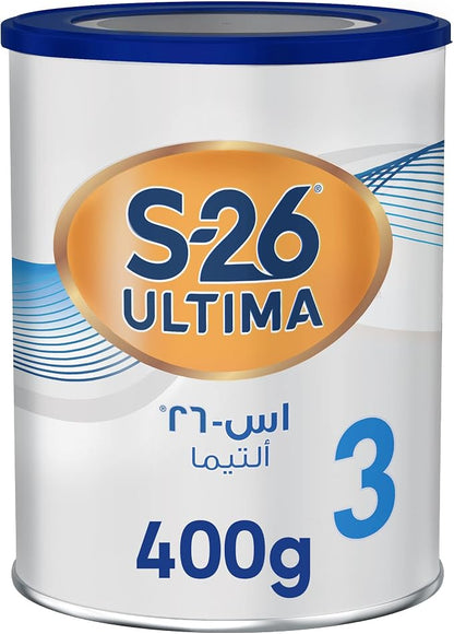 Nestlé S 26 Ultima 3 Stage Growing up Formula based on Cow's Milk for Toddlers From 1 3 years , 400g, White
