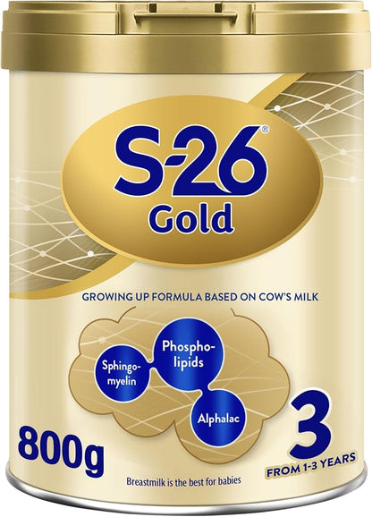 S26 Gold Stage 3 Growing Up Formula, From 1 to 3 Years, 800g