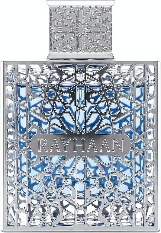 RAYHAAN AQUATICA FOR EDP 100ML-Luxury Perfume, Geometric Islamic Pattern Design, Black and Turquoise Glass Bottle, Middle Eastern Fragrance - ريحان أكواتيكا أو دو بارفان 100 مل - عطر فاخر